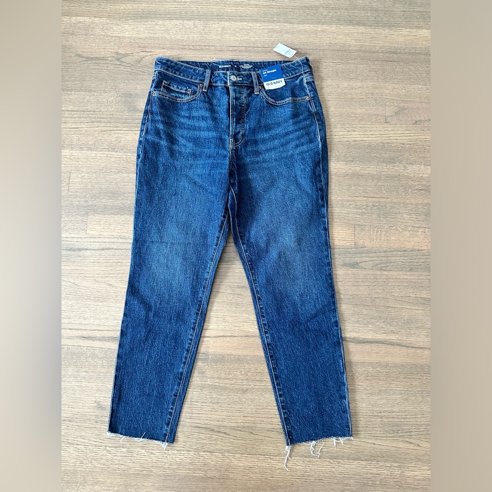 NEW Old Navy High Rise OG Straight Ankle Button Fly Jeans-Size 12
